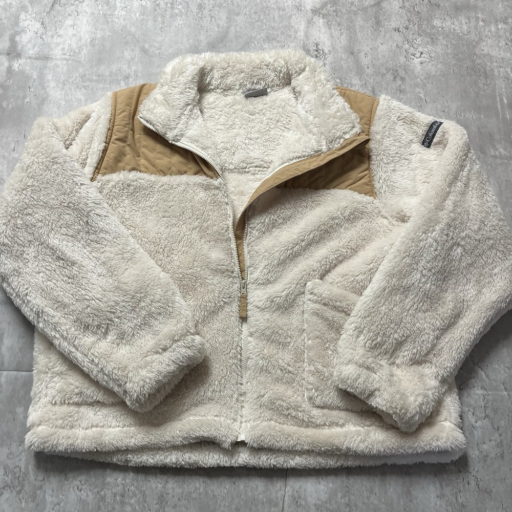 Columbia Natural Blend Retro Cardigan Fleece Beige Brown Edition Size Xl Womens